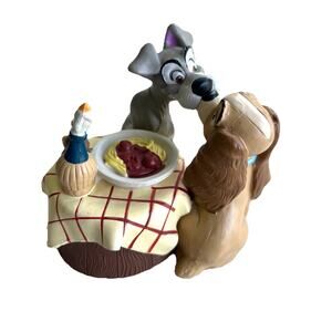 Disney Store Lil Classics Lady and the Tramp Kissing Spaghetti Scene PVC Figure